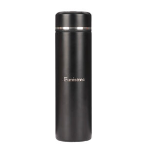 Funistree Matte Black Vacuum Insulated Tumbler | 20oz Stainless Steel Thermal Cup | Leakproof Travel Mug for Hot & Cold Drinks | Sleek Modern Design for Office, Gym & Outdoor Adventures