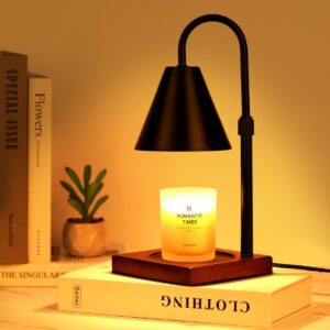 Funistree Black Modern Candle Warmer Lamp with Timer
