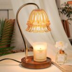 Funistree Amber Glass Candle Warmer Lamp with Timer