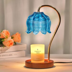 Funistree Blue Flower Candle Warmer Lamp with Timer