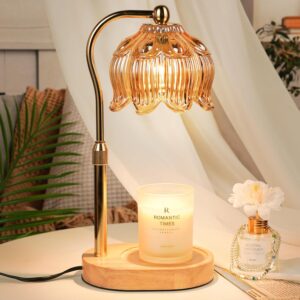 Funistree Lotus Glass Candle Warmer Lamp with Timer