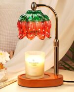 Strawberry Candle Warmer Lamp with Timer & Dimmable Brightness, House Warming Gift New Home, Candle Warming Gifts for Christmas, Birthday Gifts for Women Mom, Flameless Wax Melt Warmer for Jar Candles