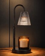 Funistree Black Candle Warmer Lamp with Dimmer, Candle Warmer Gifts for Men Women, Birthday Presents for Mum Friends, New Home Gifts, Candle Heater Lamp for Yankee Candles