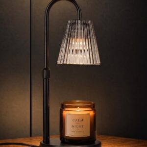 Funistree Black Candle Warmer Lamp with Dimmer, Candle Warmer Gifts for Men Women, Birthday Presents for Mum Friends, New Home Gifts, Candle Heater Lamp for Yankee Candles