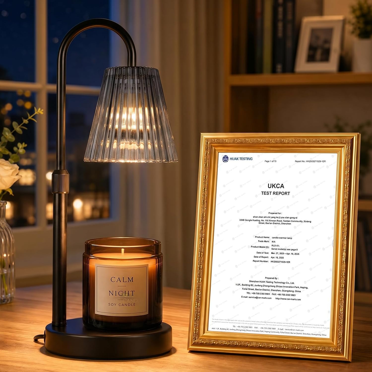 Funistree Black Candle Warmer Lamp with Dimmer, Candle Warmer Gifts for Men Women, Birthday Presents for Mum Friends, New Home Gifts, Candle Heater Lamp for Yankee Candles - Image 2