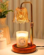 Flower Candle Warmer Lamp with Timer Dimmable, Candle Warming Lamp Height Adjustable, Birthday Gifts for Women Mom, Candles Warmer Light for Jar Candles, Christmas Gifts, House Warming Gifts New Home